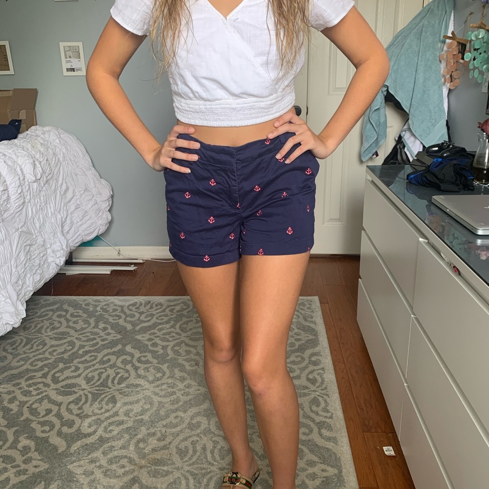 Navy blue with pink accent shorts